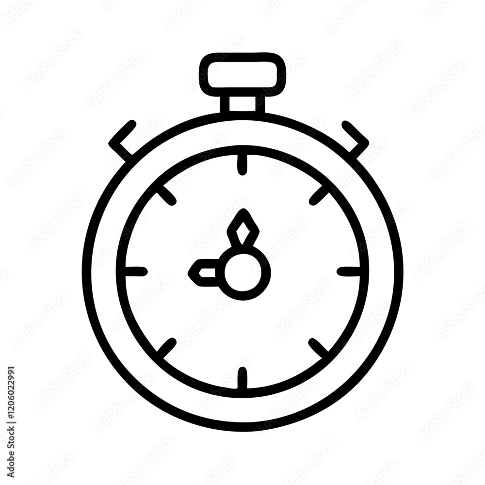 timer icon, timer line art - simple line art of timer, perfect for timer logos and icons timer icon, timer line art - simple line art of timer, perfect for timer logos and icons