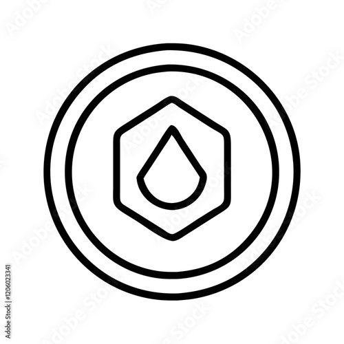 token icon, token line art - simple line art of token, perfect for token logos and icons