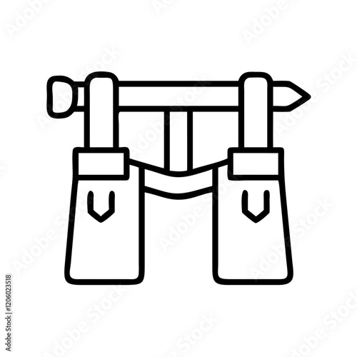 tool belt icon, tool belt line art - simple line art of tool belt, perfect for tool belt logos and icons
