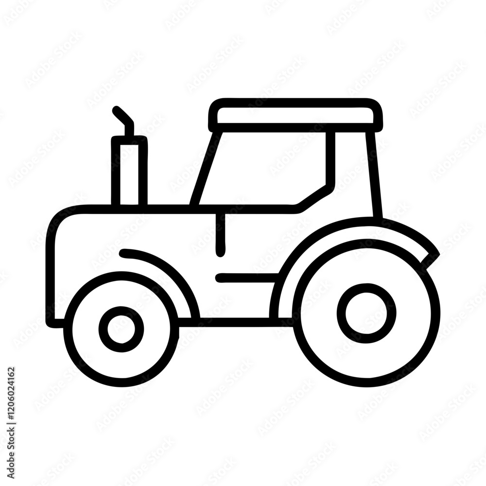 tractor icon, tractor line art - simple line art of tractor, perfect for tractor logos and icons tractor icon, tractor line art - simple line art of tractor, perfect for tractor logos and icons