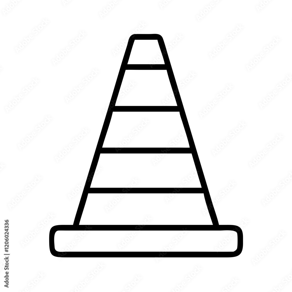 traffic cone icon, traffic cone line art - simple line art of traffic cone, perfect for traffic cone logos and icons traffic cone icon, traffic cone line art - simple line art of traffic cone, perfect for traffic cone logos and icons