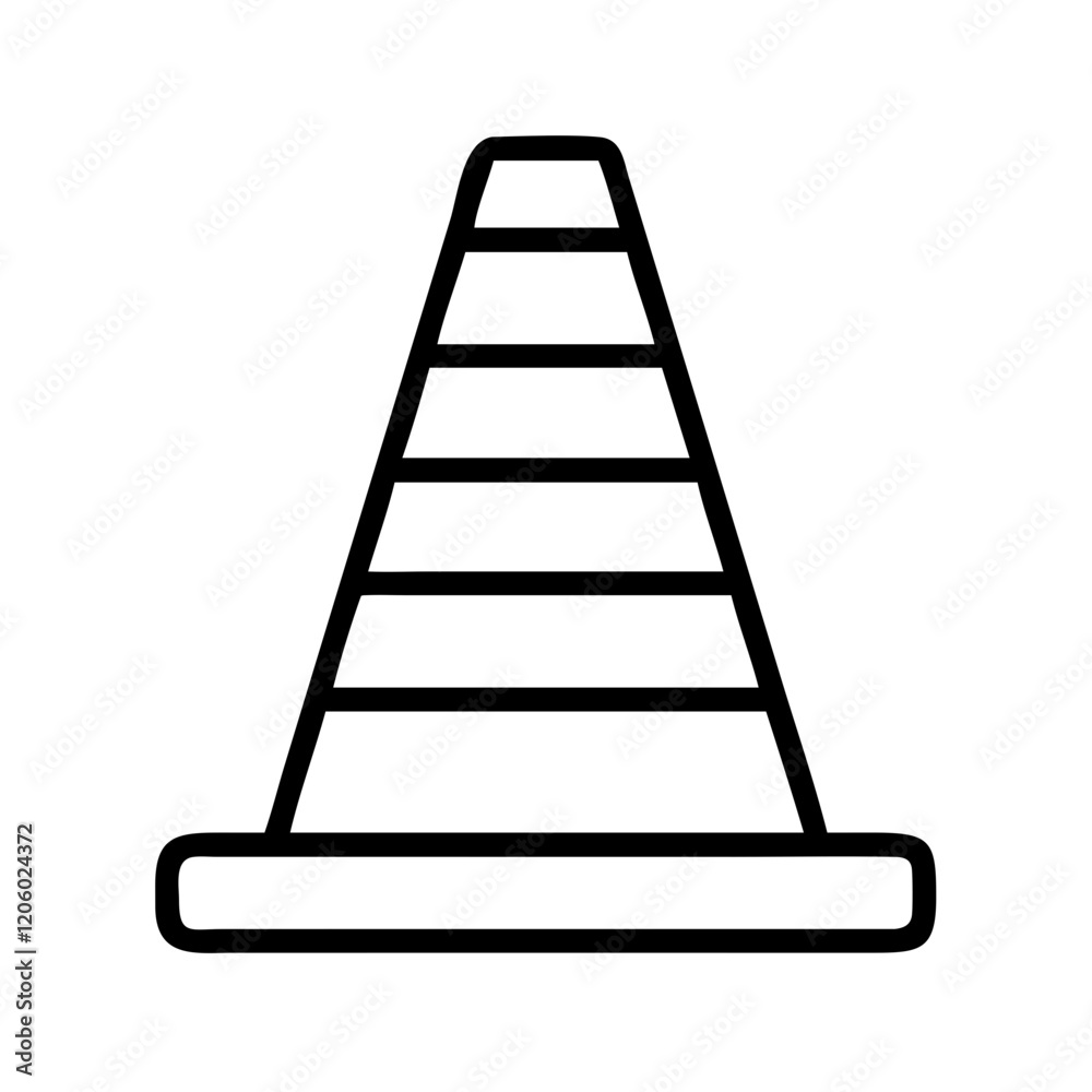 traffic cone icon, traffic cone line art - simple line art of traffic cone, perfect for traffic cone logos and icons traffic cone icon, traffic cone line art - simple line art of traffic cone, perfect for traffic cone logos and icons