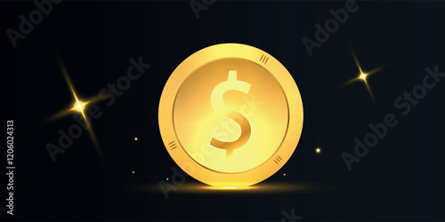 Golden online casino poster for VIP, winners. Glitter poker elements, coin, confetti for congratulations, gift. Luxury vip horizontal banner. Isolated vector illustration on black background.