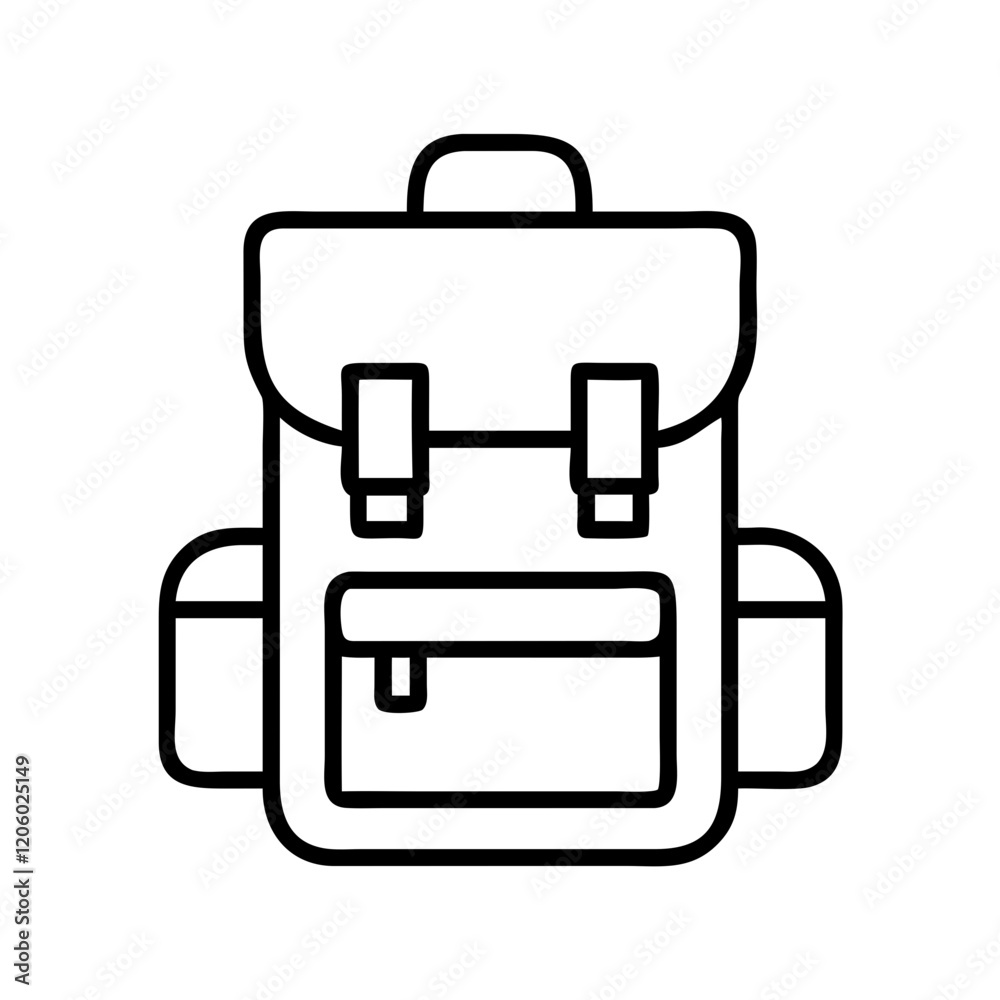 travel backpack icon, travel backpack line art - simple line art of travel backpack, perfect for travel backpack logos and icons travel backpack icon, travel backpack line art - simple line art of travel backpack, perfect for travel backpack logos and icons