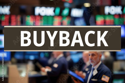 Buyback inscription text words exchange background