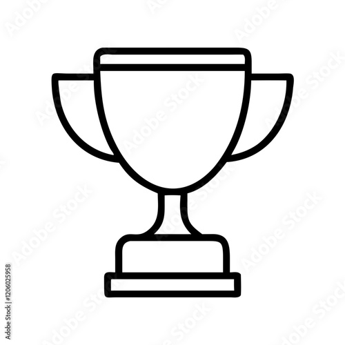trophy icon, trophy line art - simple line art of trophy, perfect for trophy logos and icons