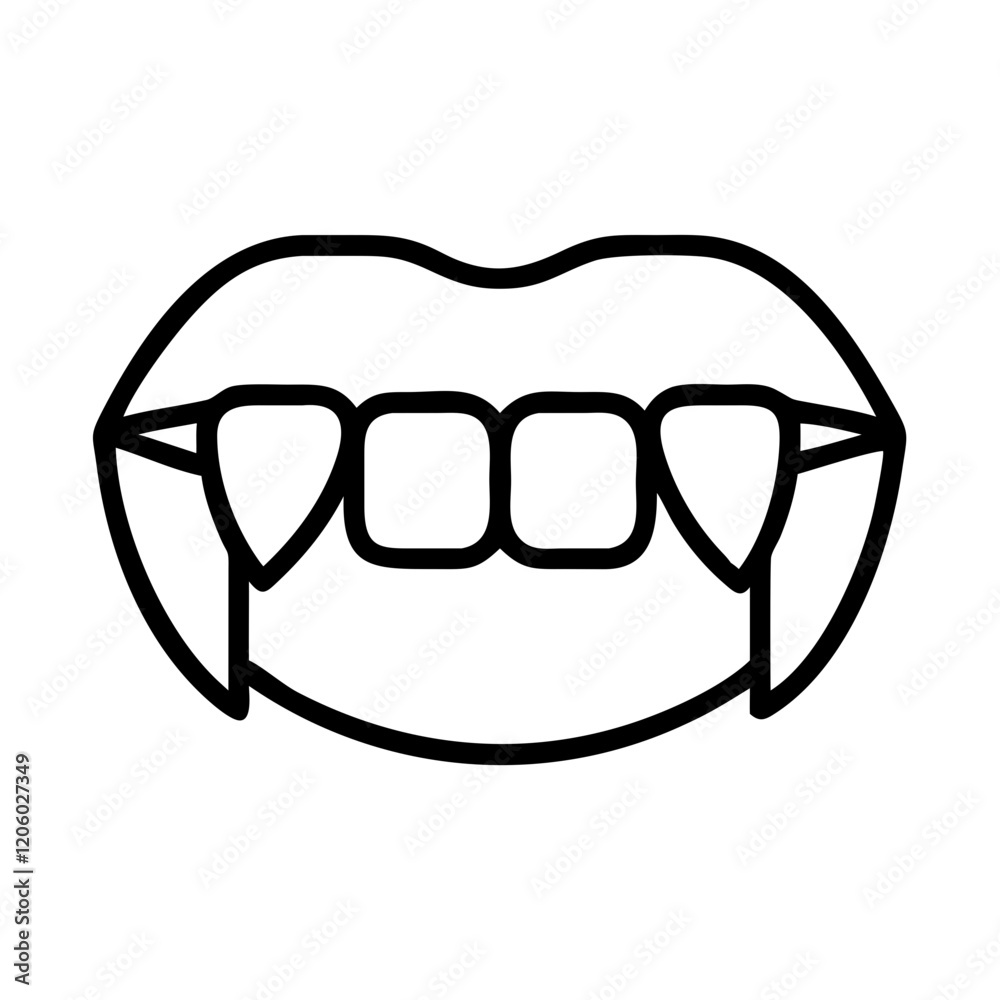 vampire fangs icon, vampire fangs line art - simple line art of vampire fangs, perfect for vampire fangs logos and icons vampire fangs icon, vampire fangs line art - simple line art of vampire fangs, perfect for vampire fangs logos and icons