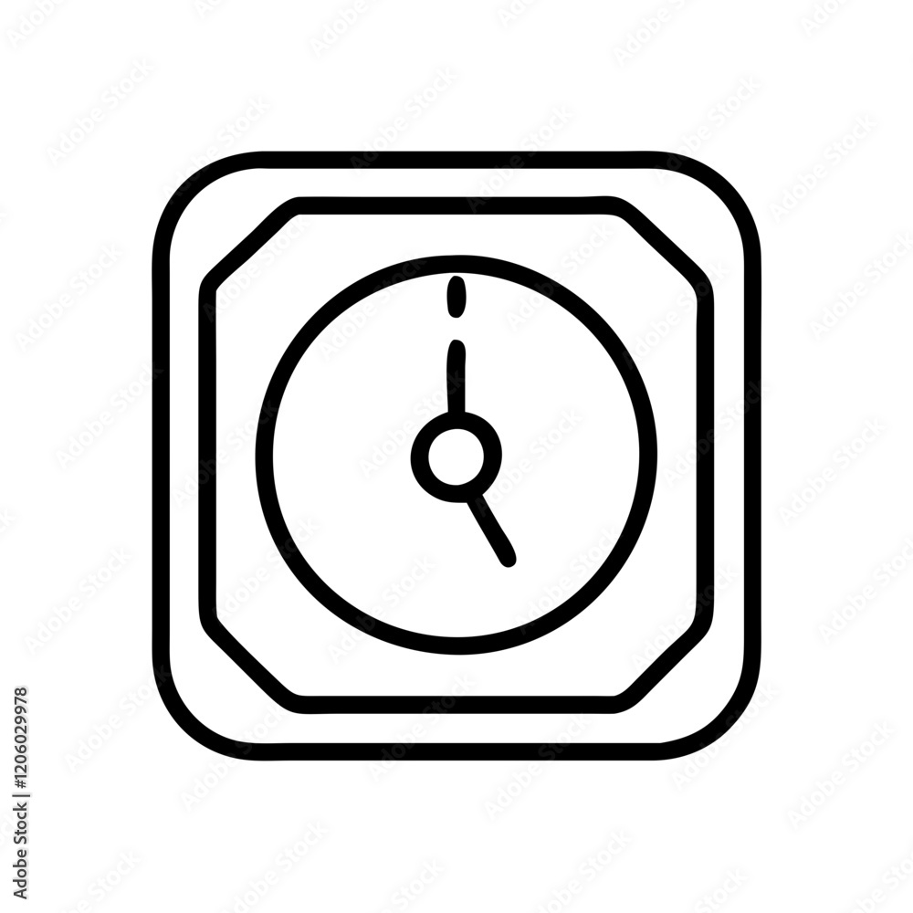 wall clock icon, wall clock line art - simple line art of wall clock, perfect for wall clock logos and icons wall clock icon, wall clock line art - simple line art of wall clock, perfect for wall clock logos and icons