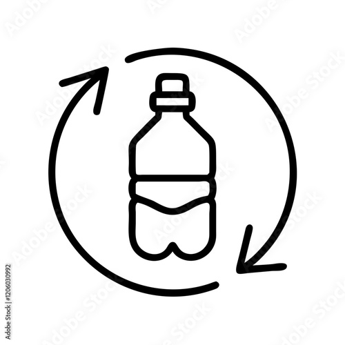 water bottle refill icon, water bottle refill line art - simple line art of water bottle refill, perfect for water bottle refill logos and icons