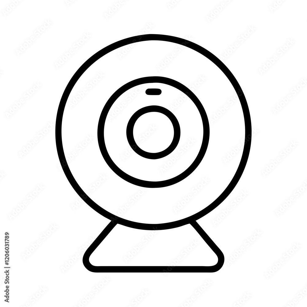webcam icon, webcam line art - simple line art of webcam, perfect for webcam logos and icons