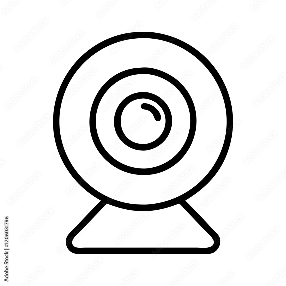 webcam icon, webcam line art - simple line art of webcam, perfect for webcam logos and icons webcam icon, webcam line art - simple line art of webcam, perfect for webcam logos and icons
