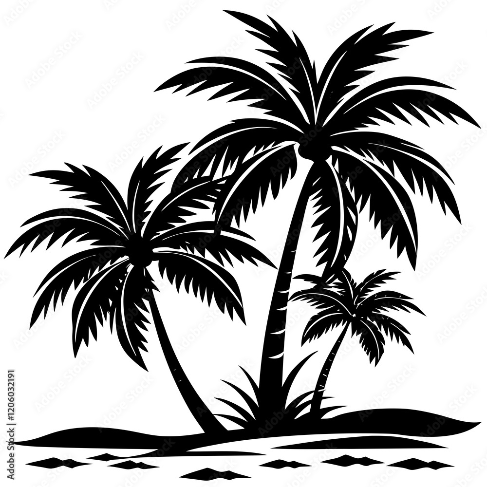 Obraz premium palm tree silhouette