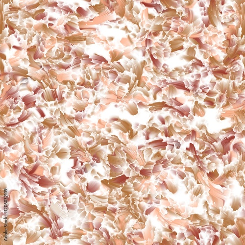 Multicolored abstract background, liquid brush strokes. Pale carmine, brown and pale salmon colors. Seamless hand drawn background.