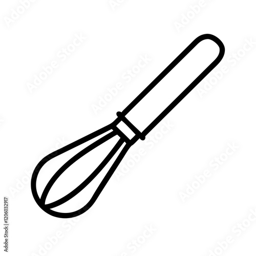 whisk icon, whisk line art - simple line art of whisk, perfect for whisk logos and icons