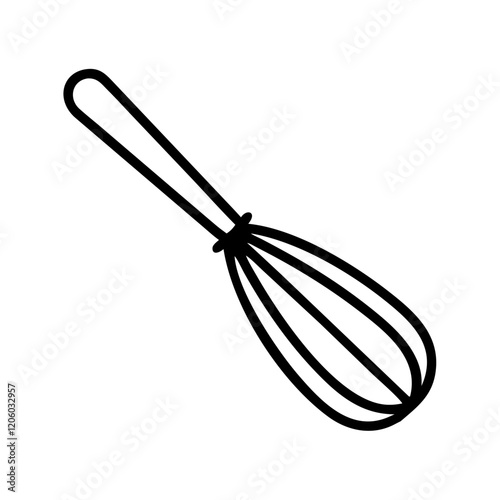 whisk icon, whisk line art - simple line art of whisk, perfect for whisk logos and icons