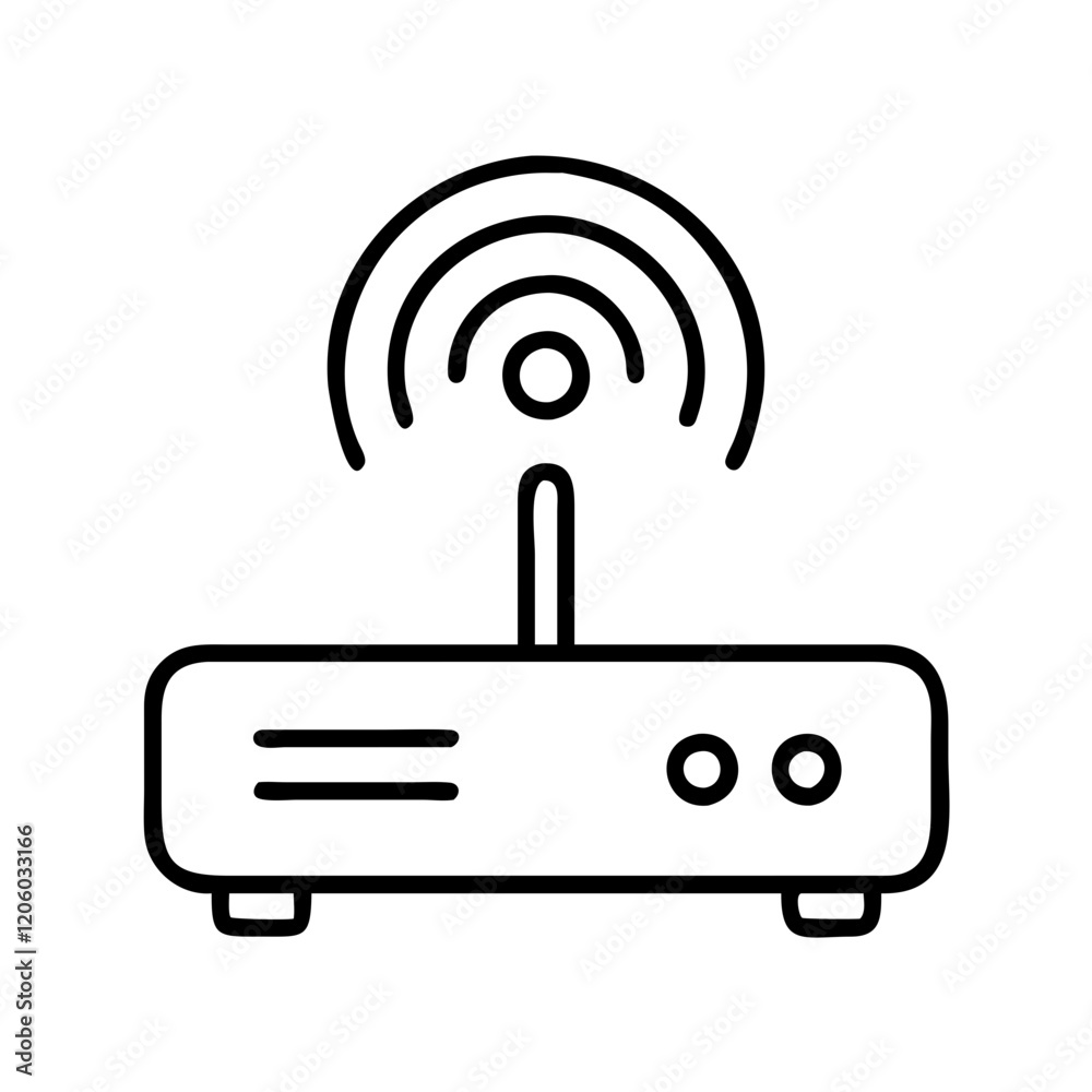 wifi router icon, wifi router line art - simple line art of wifi router, perfect for wifi router logos and icons wifi router icon, wifi router line art - simple line art of wifi router, perfect for wifi router logos and icons