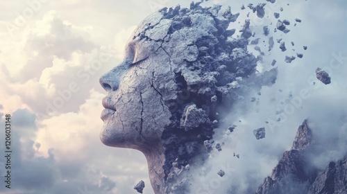 Visual Representation of Passive Mindset Concept photo