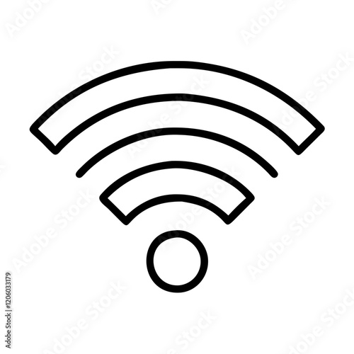 wi fi icon, wi fi line art - simple line art of wi fi, perfect for wi fi logos and icons