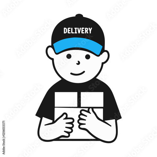 Delivery boy vector art design 