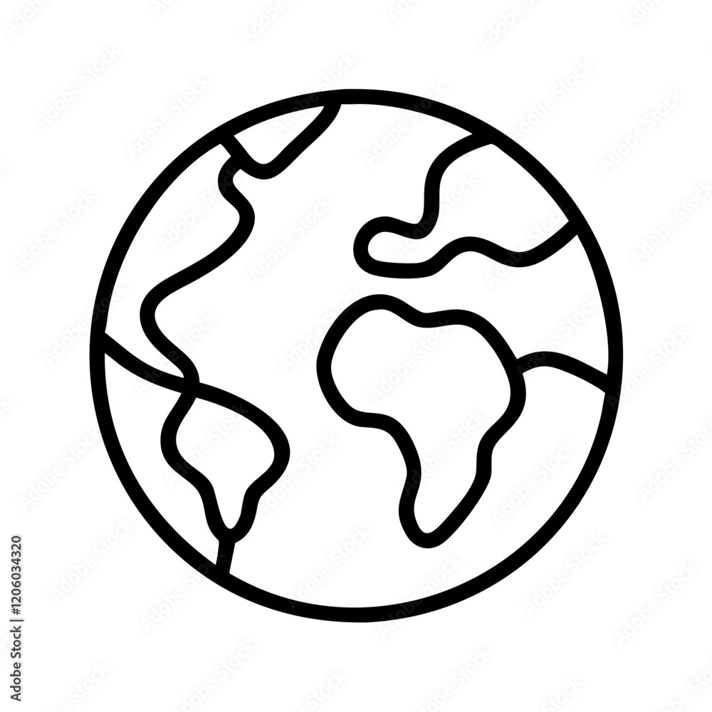 world map icon, world map line art - simple line art of world map, perfect for world map logos and icons world map icon, world map line art - simple line art of world map, perfect for world map logos and icons