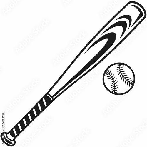 Baseball bat icon. Simple illustration of baseball bat Black vector illustration
