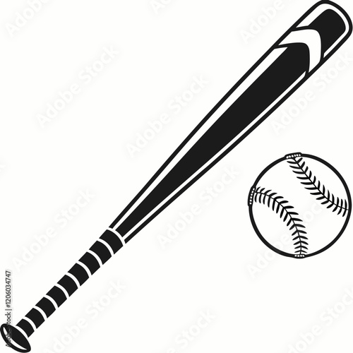 Baseball bat icon. Simple illustration of baseball bat Black vector illustration