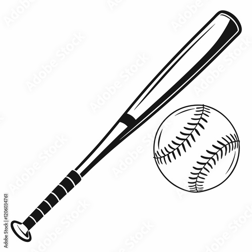 Baseball bat icon. Simple illustration of baseball bat Black vector illustration