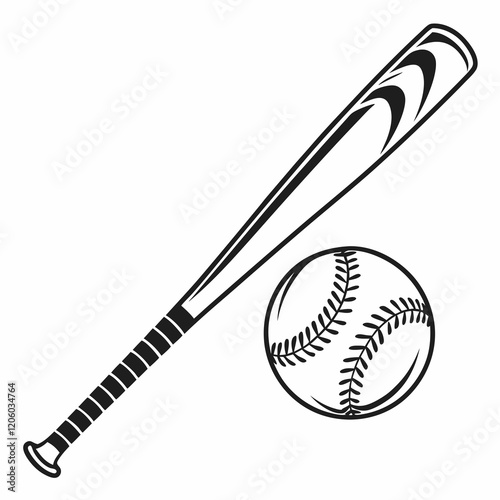 Baseball bat icon. Simple illustration of baseball bat Black vector illustration