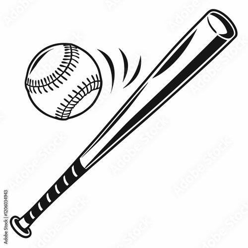 Baseball bat icon. Simple illustration of baseball bat Black vector illustration