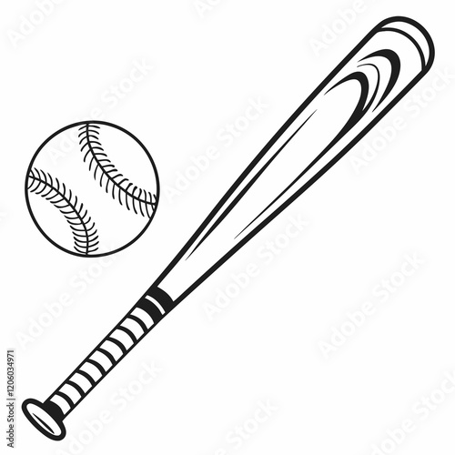 Baseball bat icon. Simple illustration of baseball bat Black vector illustration