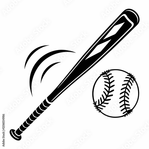 Baseball bat icon. Simple illustration of baseball bat Black vector illustration