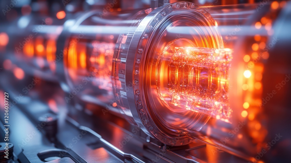 Glowing Quantum Computer Core: Advanced Technology and Futuristic Innovation Glowing Quantum Computer Core: Advanced Technology and Futuristic Innovation