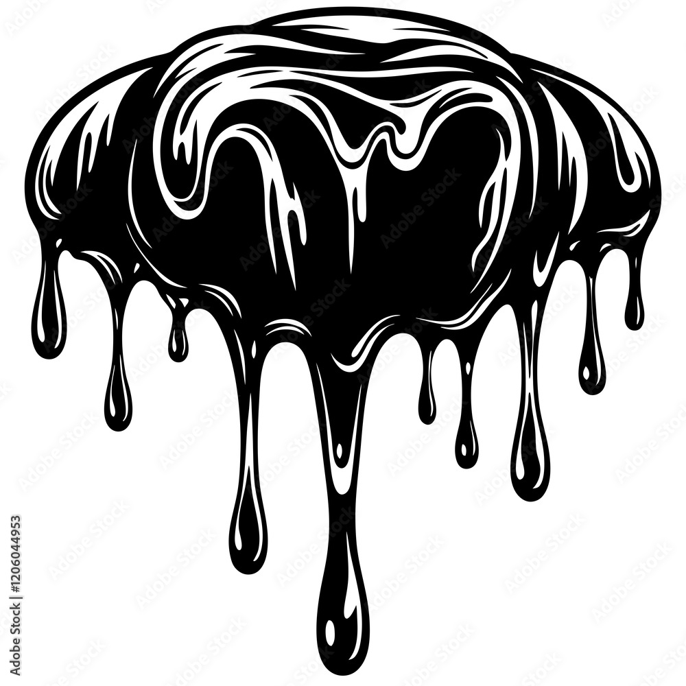Current drops silhouette. Inks, paint, liquid, oil, molten circles Vector illustration Current drops silhouette. Inks, paint, liquid, oil, molten circles Vector illustration