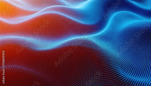 Abstract Dynamic Particle Flow: A Blend of Warm and Cool Hues