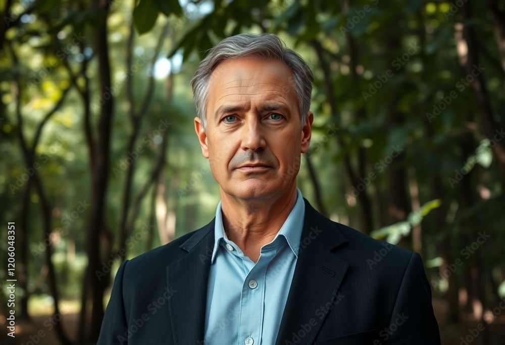 Portrait of a man in a forest Portrait of a man in a forest