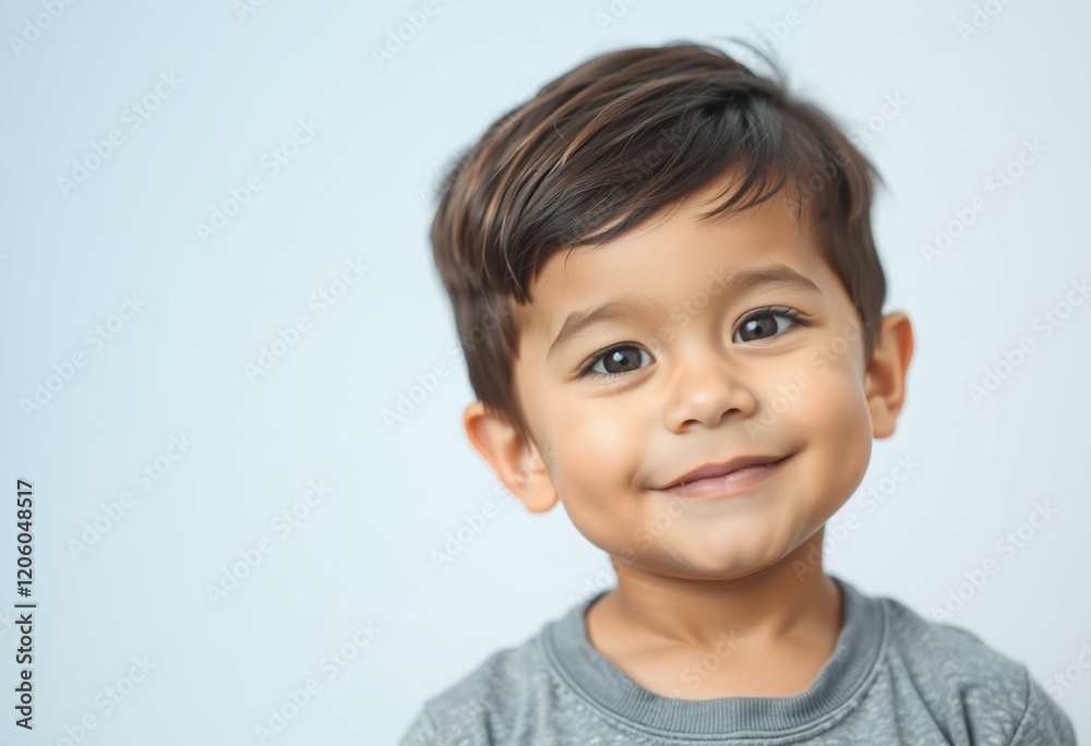 Portrait of a 3-year-old boy with a gentle smile Portrait of a 3-year-old boy with a gentle smile
