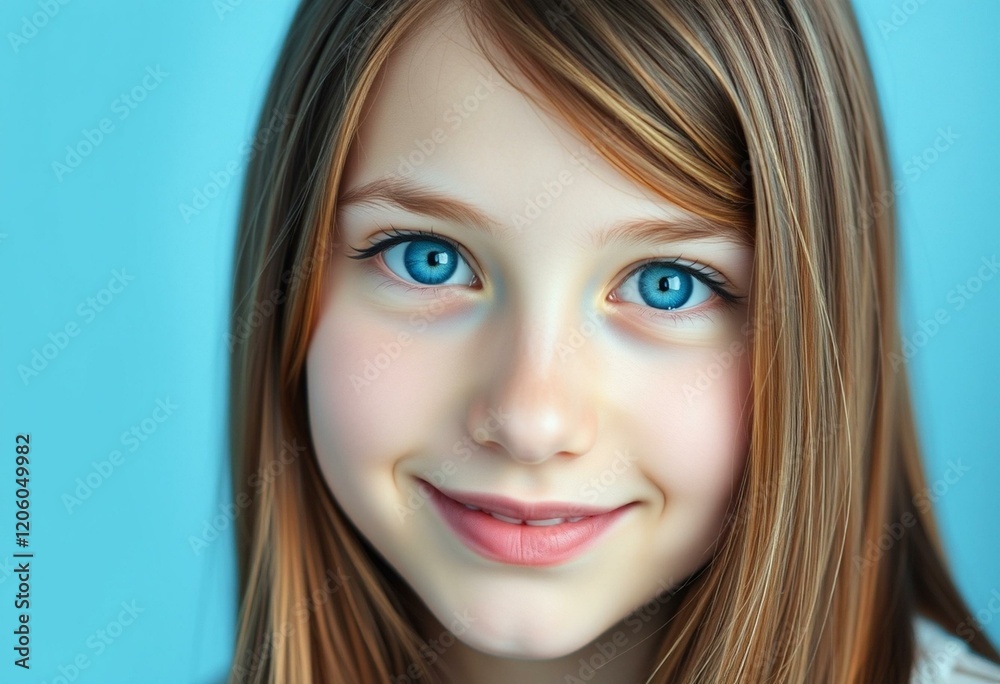 Portrait of a teenage girl with a calm and confident expression Portrait of a teenage girl with a calm and confident expression