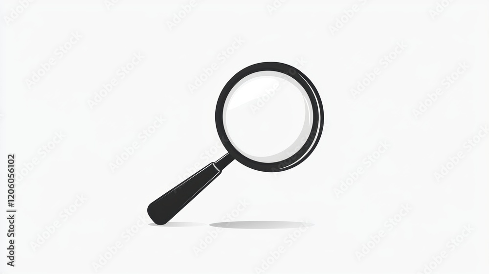 Simple Magnifying Glass Illustration on a Clean Background Simple Magnifying Glass Illustration on a Clean Background