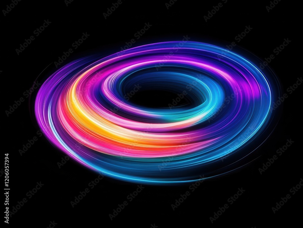 ethereal cosmic energy burst with swirling iridescent ribbons of light, flowing from central point, prismatic colors blend from cyan to magenta in dark space ethereal cosmic energy burst with swirling iridescent ribbons of light, flowing from central point, prismatic colors blend from cyan to magenta in dark space