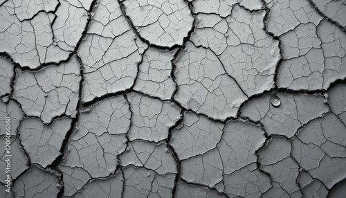 fCracked and Peeling Gray Surface Intricate Textures Symbolizing Decay and Resilience, Creating a Rough Yet Beautiful Surfaceuu photo