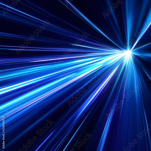blue light burst AI generative 