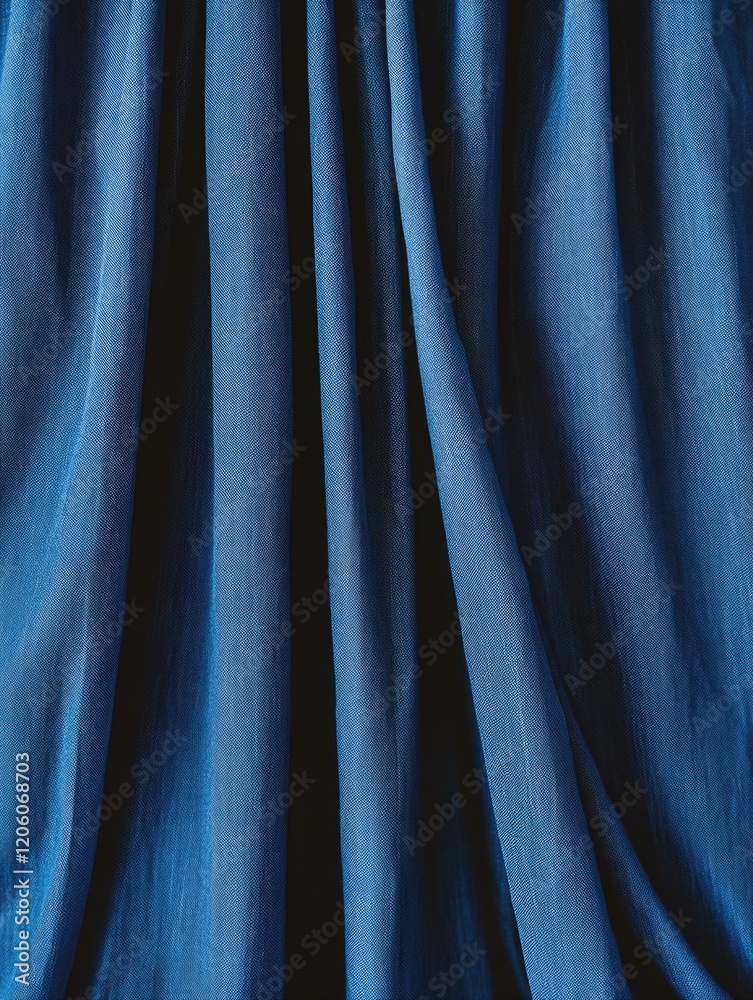 Fototapeta premium Blue Curtain Close Up