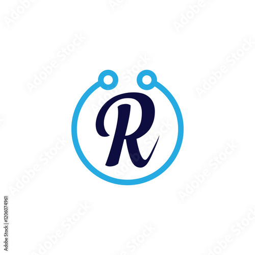 Letter R it logo design, Letter R Tech Logo Design, RR tech icon, technology logo, Vector logo template, icons for business technology