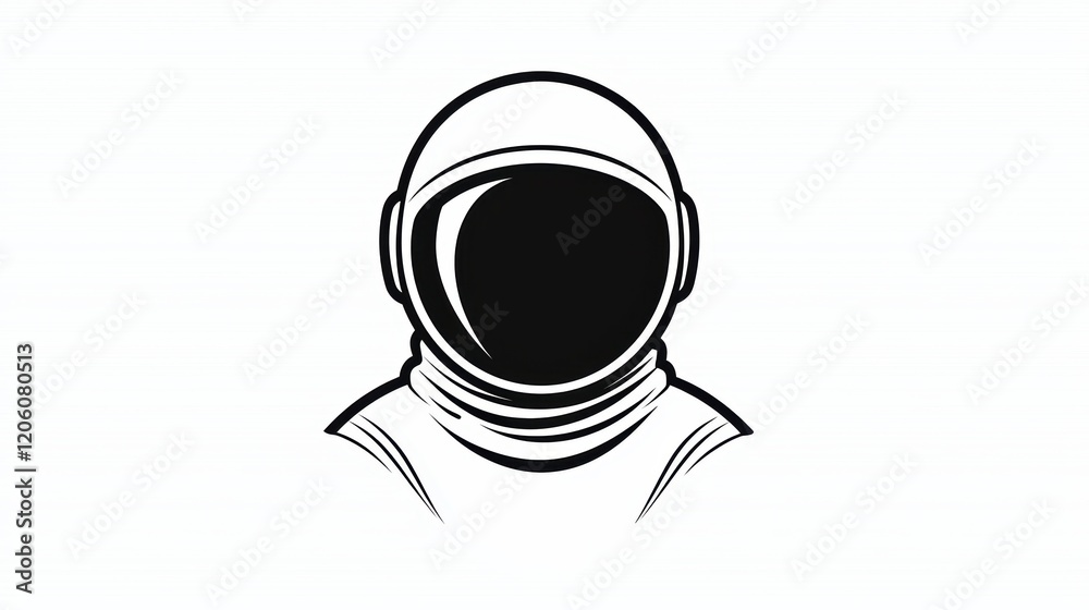 Minimalist Astronaut Icon Representing Space Exploration and Adventure Minimalist Astronaut Icon Representing Space Exploration and Adventure