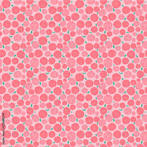 seamless red and pink rose background