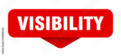 visibility sticker. visibility sign on transparent background