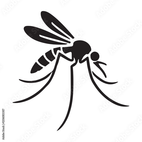 Mosquito Silhouette Illustration