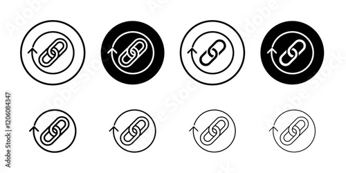 Backlink icon Thin line art isolated