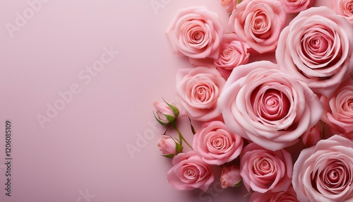 abstract background of pink roses, room for text
