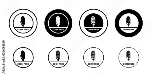 corn free icon Thin line art isolated